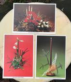 Kerst en nieuwjaars kaarten 3 stuks - retro vintage, Ophalen of Verzenden, Nieuw