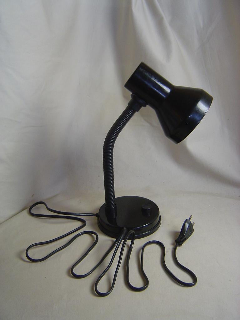 Zwart metalen bureaulamp Massive jaren 80, Gebruikt, Jaren 80, Ophalen of Verzenden, Metaal