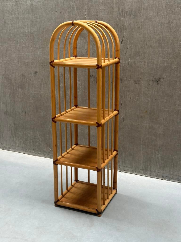 Vintage bamboe boogkast, Ophalen, Minder dan 50 cm, X, Minder dan 100 cm