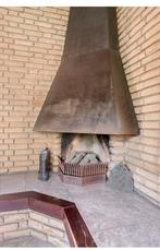 Rustieke openhaard met schouw en haardplaat, Ophalen, Gebruikt, Houthaard