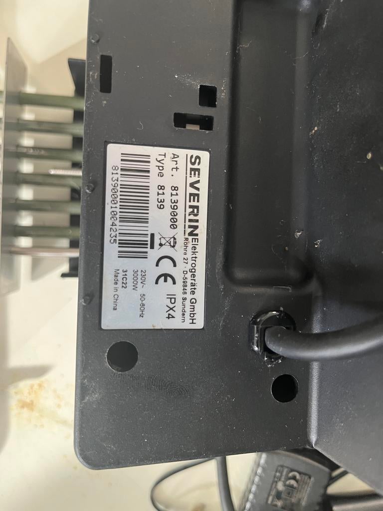Severin Sevo elektrische barbecue met onderstel, Tuin en Terras, Ophalen, Zo goed als nieuw