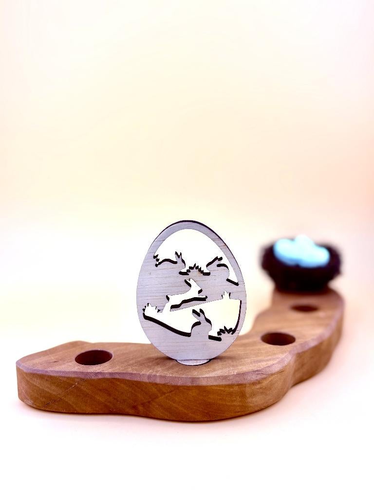 Jaarring steker paasei konijn, Ophalen of Verzenden, Nieuw