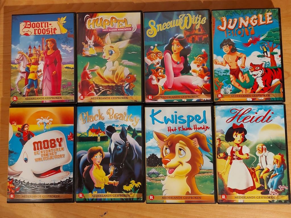 Kindersprookjes oa Doornroosje Huppel Moby Kwispel Heidi, Alle leeftijden, Ophalen of Verzenden, Zo goed als nieuw, Amerikaans