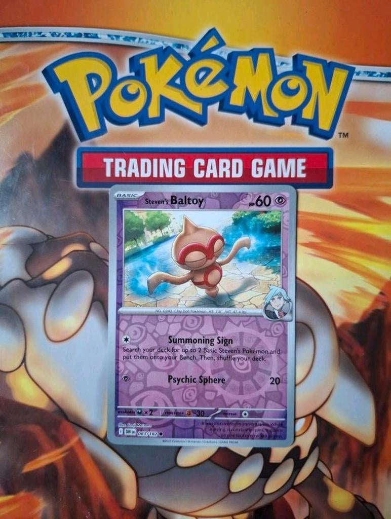 Steven's Baltoy 083/182 Destined Rivals reverse holo nm-mint, Ophalen of Verzenden, Zo goed als nieuw, Losse kaart, Foil