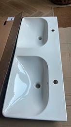 MOET NU WEG- Geberit Smyle Square dubbele wasbak 120cm, Ophalen, Gebruikt, Steen, Wastafel