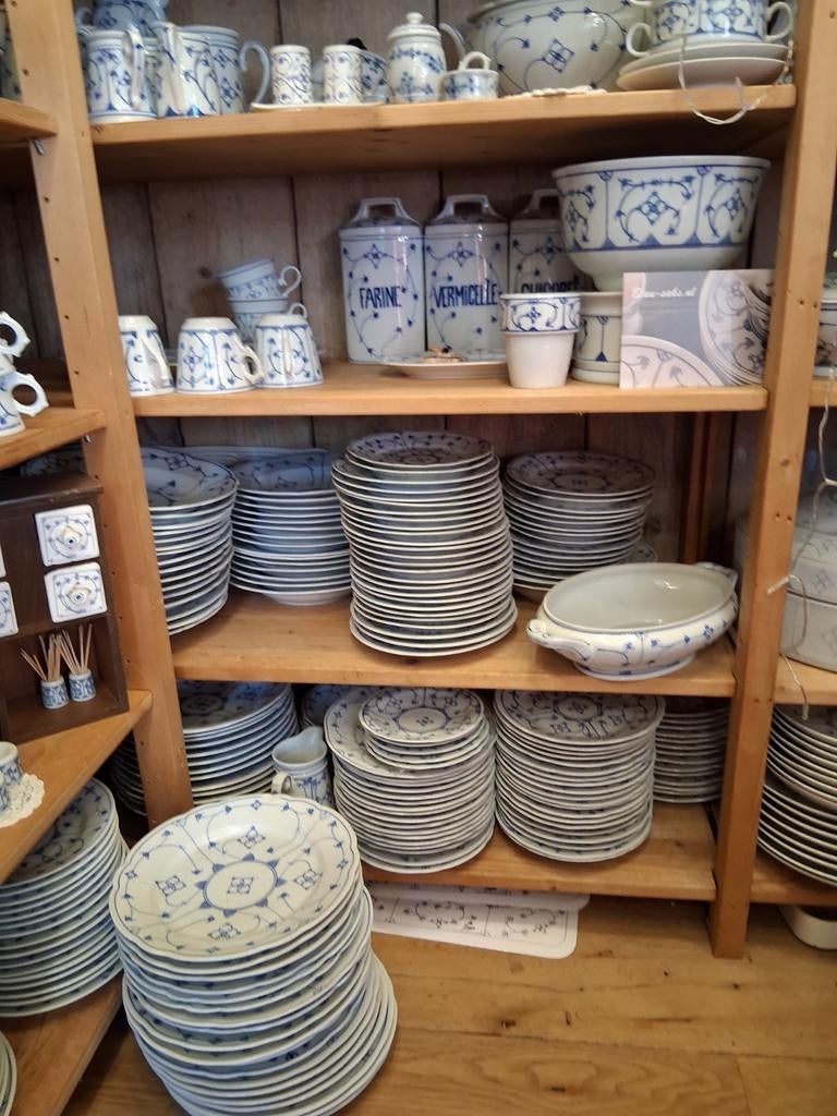 Grote collectie  blauw saks  servies, Ophalen