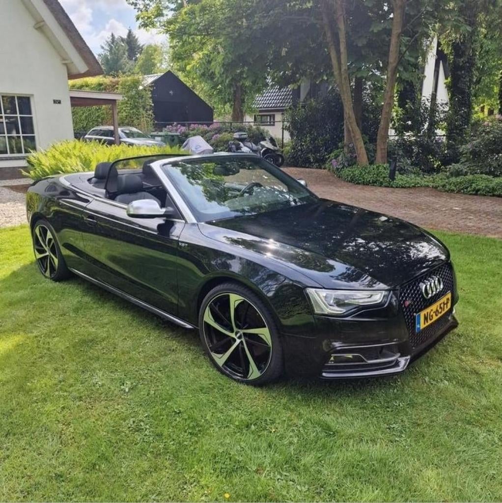 Audi S5 V6 3.0 uit 2015, Audi dealer onderhouden, Zwart, Cabriolet, 4 stoelen, Leder