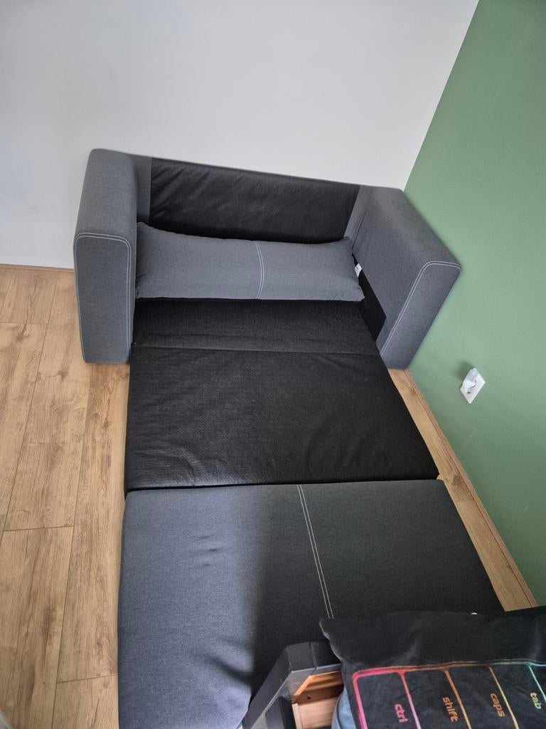 Comfortabele slaapbank - Ideaal voor logeerkamer, Ophalen, Gebruikt, Tweepersoons, Grijs