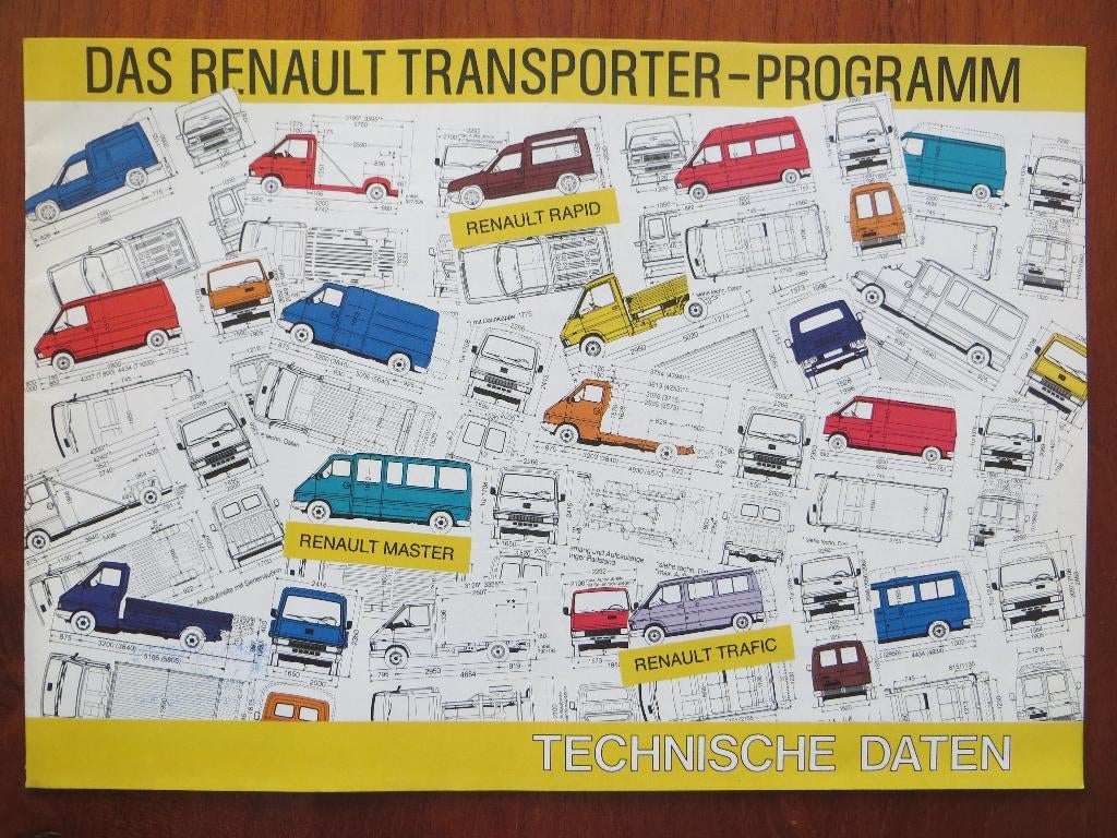 Renault Transporter-Programm Technische Daten (maart 1987), Ophalen of Verzenden, Nieuw, Renault