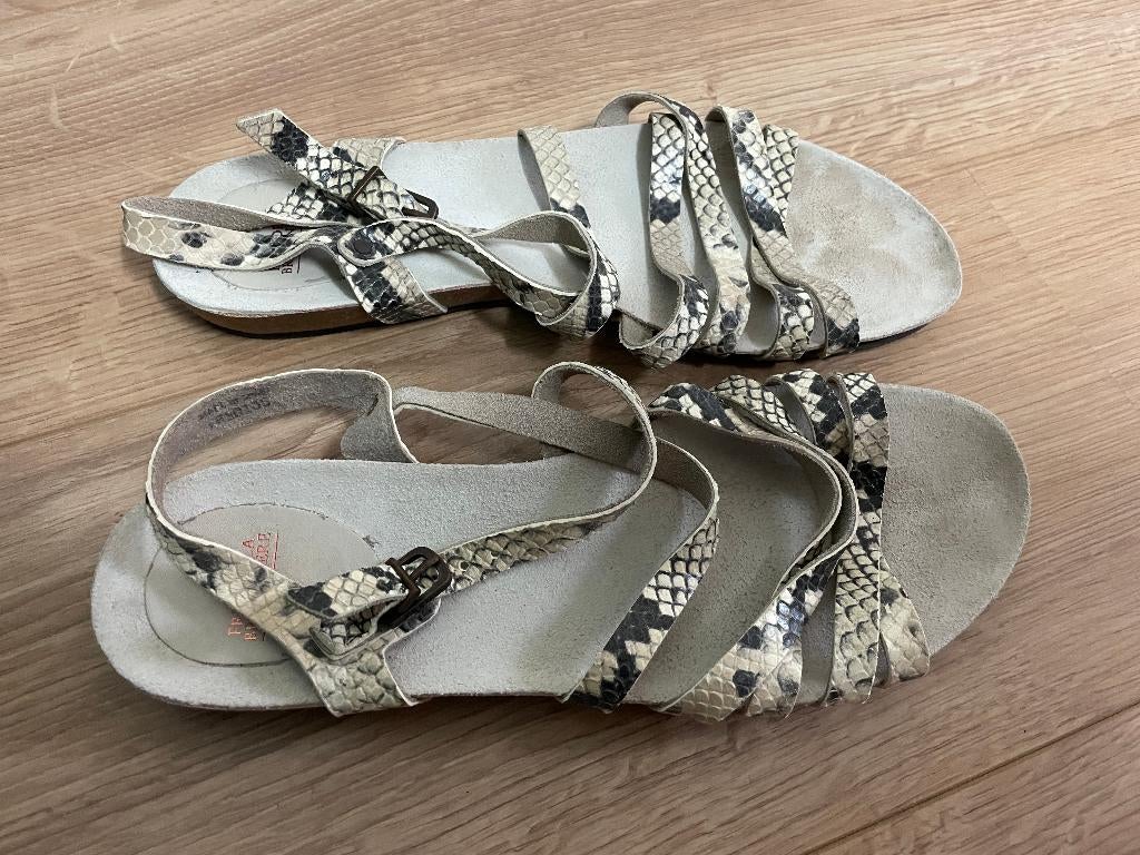 Sch53 - Fred de la Bretoniere leren sandalen maat 41 (1), Kleding | Dames, Schoenen, Ophalen of Verzenden, Zo goed als nieuw, Sandalen of Muiltjes