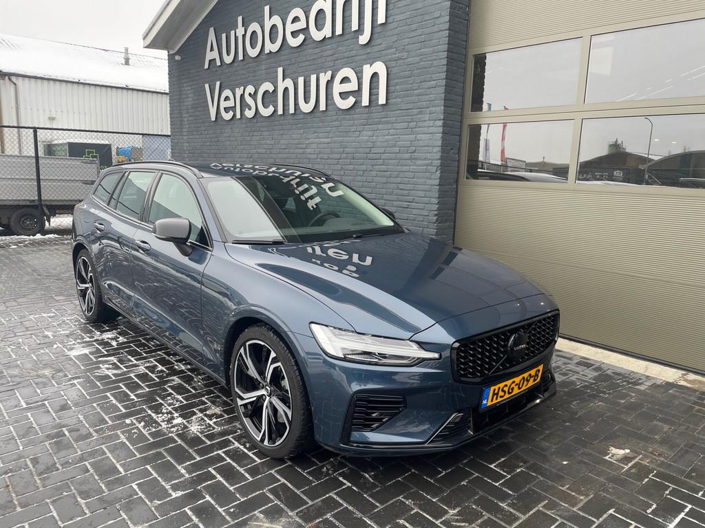 Volvo V60 2.0 T6 Plug-in hybrid AWD Plus Dark heico long ran, Auto's, Automaat, Gebruikt, 4 cilinders, Blauw