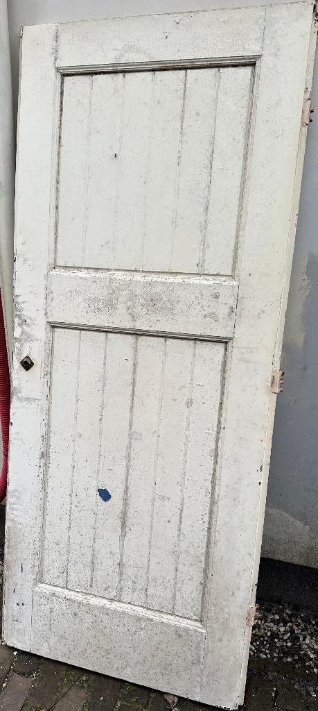 * 2 antieke Art Deco paneeldeuren 1917 Amsterdamse school *, Doe-het-zelf en Verbouw, Deuren en Horren, Ophalen, Gebruikt, 80 tot 100 cm