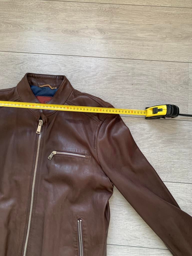 Mannen leerjas ( all7 mankind), Ophalen of Verzenden, Zo goed als nieuw, Zwart