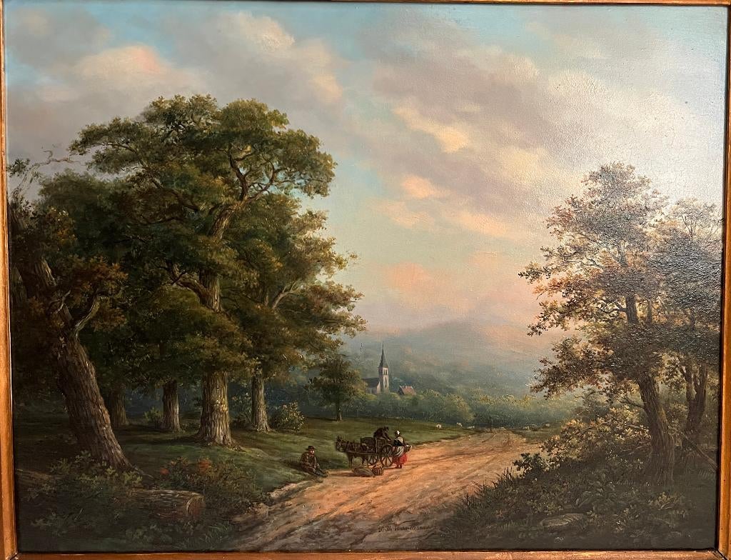 Olieverfschilderij van de  Sebastiaan Theodorus Voorn Boers, Antiek en Kunst, Kunst | Schilderijen | Klassiek, Ophalen of Verzenden