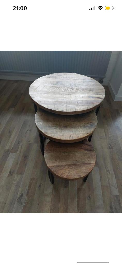 Ronde salontafels, 45 tot 60 cm, Gebruikt, Rond, Ophalen of Verzenden