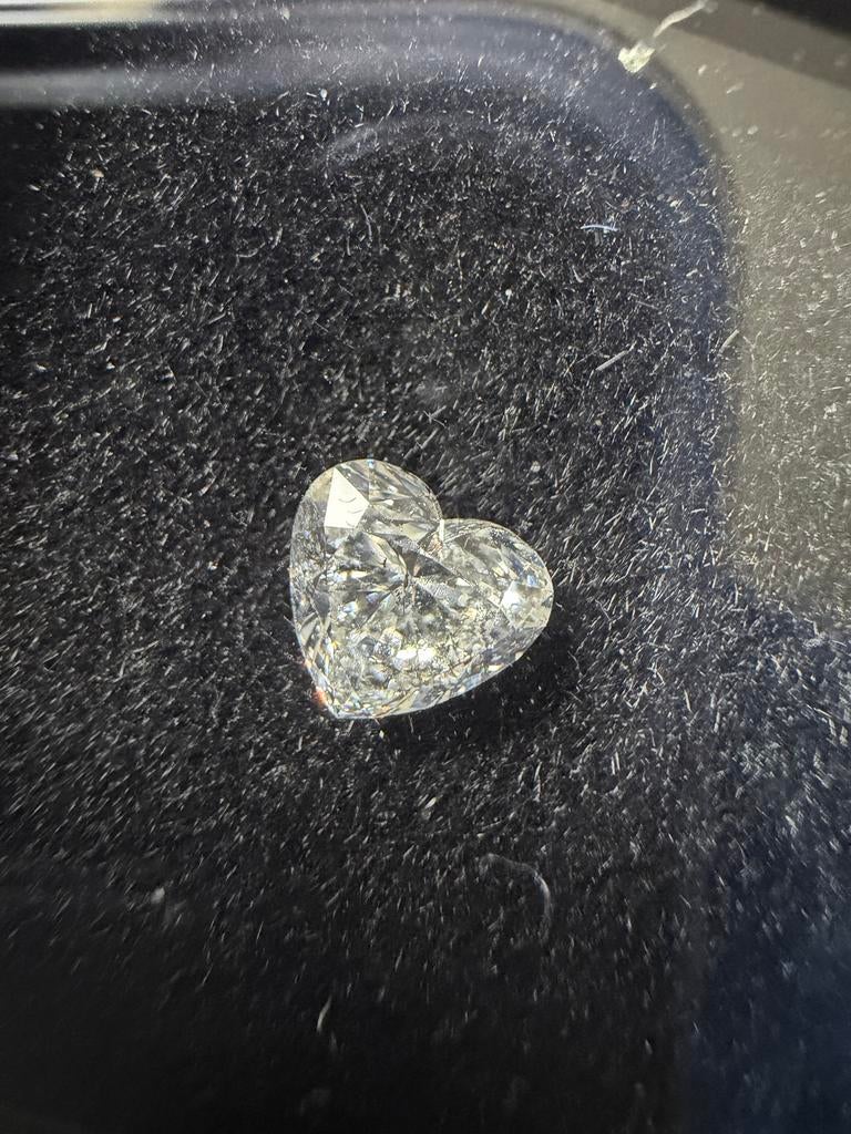 Natuurlijke Hartvormige Diamant 1.01 ct Gecertificeerd, Sieraden, Tassen en Uiterlijk, Edelstenen, Ophalen, Nieuw