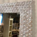 Spiegel – white wash houten lijst - 200 x 90 cm - TTM Wonen, TTM Wonen, Meubels – (Perzische) Tapijten en Woonaccessoires, 200 cm of meer