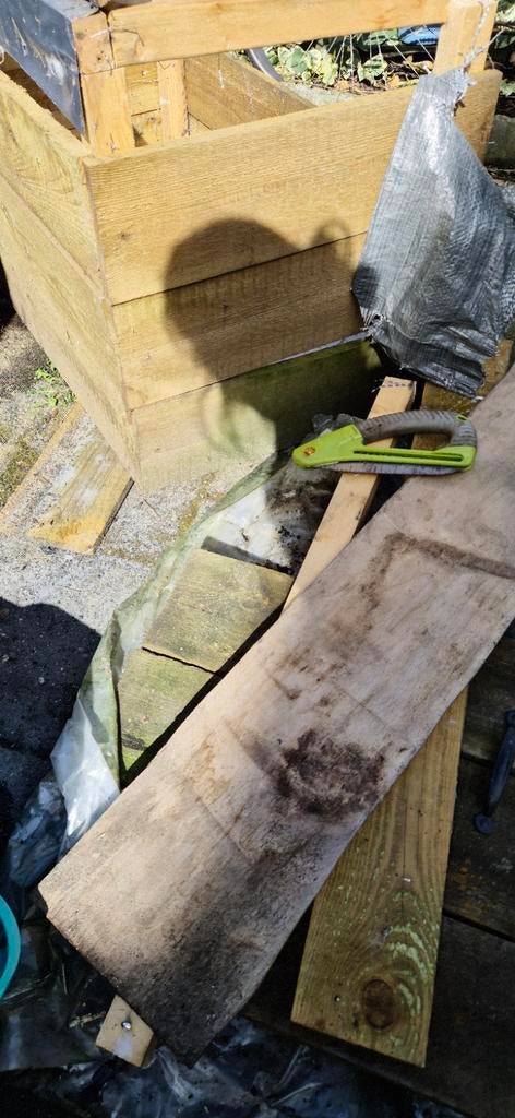 Hout voor de kachel - voormalige tuinkist, Tuin en Terras, Minder dan 3 m³, Ophalen of Verzenden, Overige houtsoorten, Blokken
