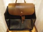 daniele donatie zwart bruine schouder rugtas faux leer, Ophalen of Verzenden, Gebruikt, Bruin, Schoudertasje