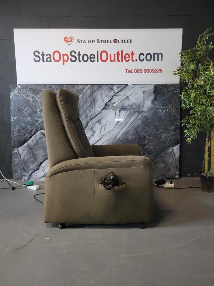 Staopstoel Hukla Groen Stof, Huis en Inrichting, Fauteuils, Zo goed als nieuw, Stof, Minder dan 50 cm, Minder dan 75 cm, Ophalen of Verzenden