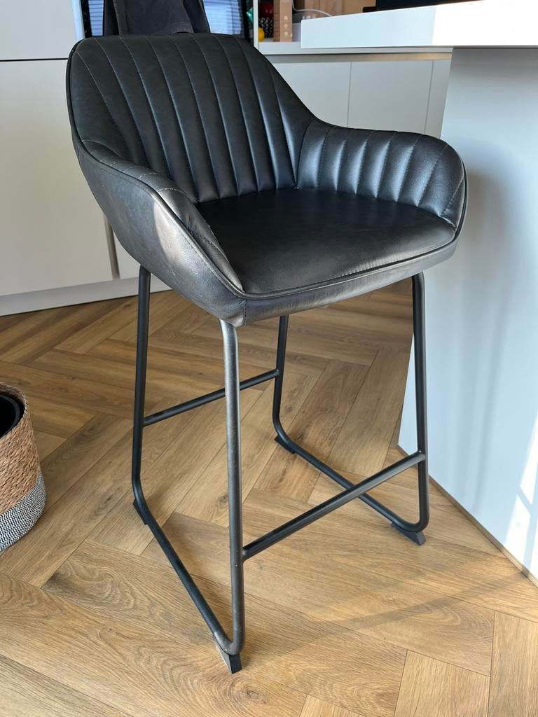 Barstoel Brooks 4 stuks, Huis en Inrichting, Barkrukken, Ophalen, Gebruikt, Met voetsteun, 60 tot 90 cm