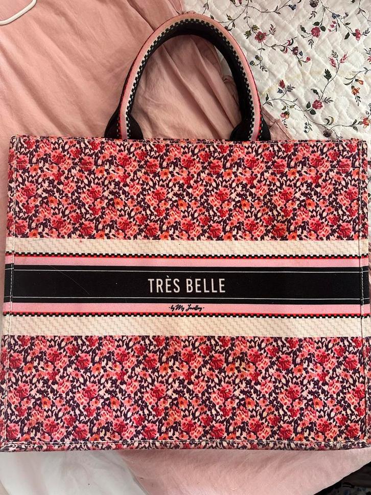 Strand shopper tas - Très Belle bloemenprint my jewellery, Sieraden, Tassen en Uiterlijk, Tassen | Damestassen, Gebruikt, Shopper