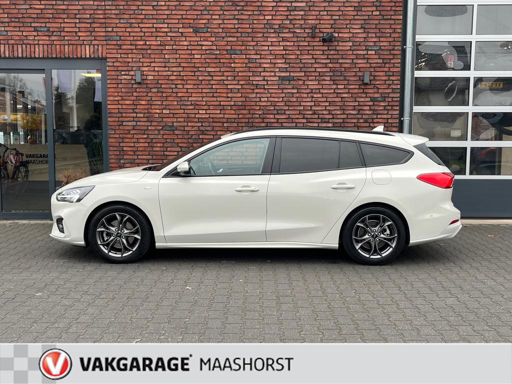 Ford Focus Wagon 1.0 EcoBoost Hybrid ST Line X Business Acht, Auto's, 12 maanden, Stof, Gebruikt, Wit