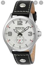 Invicta Aviator, Overige merken, Leer, Polshorloge, Ophalen of Verzenden