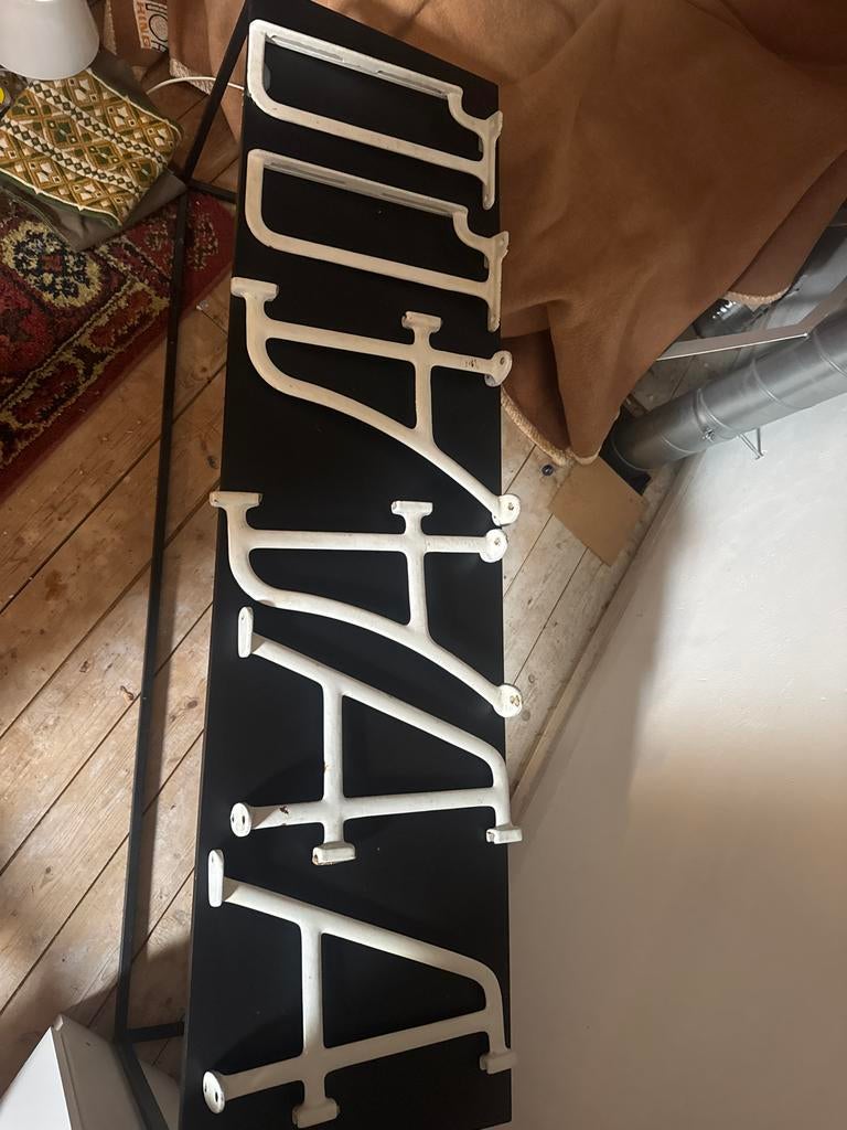 Antieke gietijzeren wandbeugels wasbakbeugels 35 cm, Ophalen of Verzenden