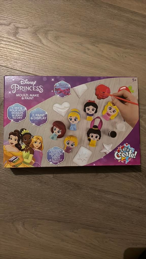 Gips en verf set disney prinsessen, Kinderen en Baby's, Speelgoed | Educatief en Creatief, Ophalen, Zo goed als nieuw