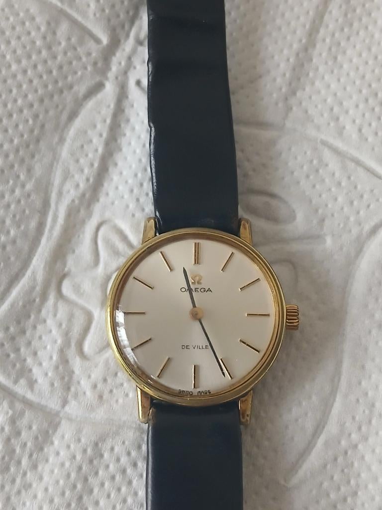 Vintage Omega De Ville dames horloge opwindbaar, Antiek en Kunst, Ophalen of Verzenden