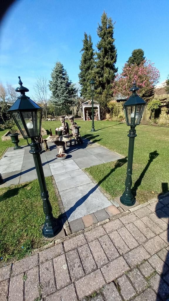 Terras lantaarnpalen type Koblenz aluminiu  in nieuwstaat  z, Tuin en Terras, Buitenverlichting, Minder dan 50 watt, Staande lamp