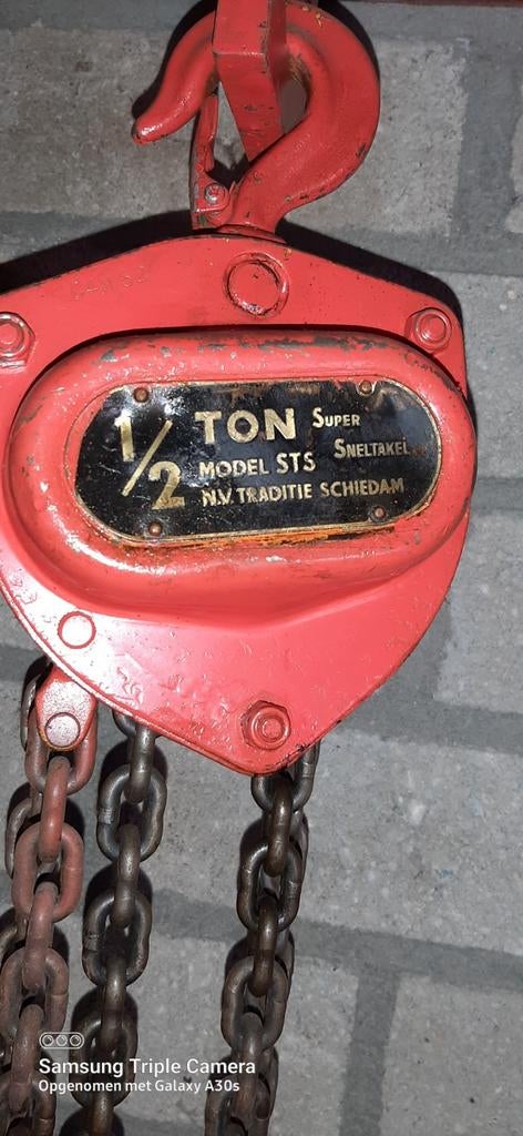 Vintage Super Snel Takel 1/2 Ton - Kito Mighty, Ophalen