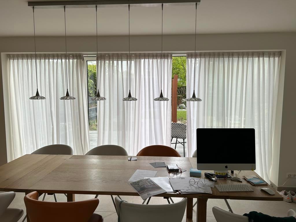 In betweens / vitrage wit, 100 tot 150 cm, 200 cm of meer, Wit, Ophalen of Verzenden