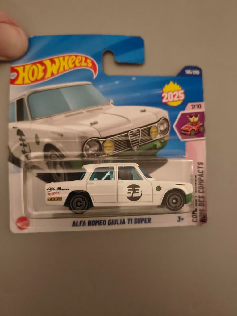 Hot Wheels Alfa Romeo Giulia TI Super 2025, Hobby en Vrije tijd, Modelbouw | Auto's en Voertuigen, Overige merken, 1:50 of kleiner