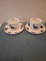 Francien - 2 leuke kop en schotels met poezen / katten, --, Ophalen of Verzenden, Zo goed als nieuw, --