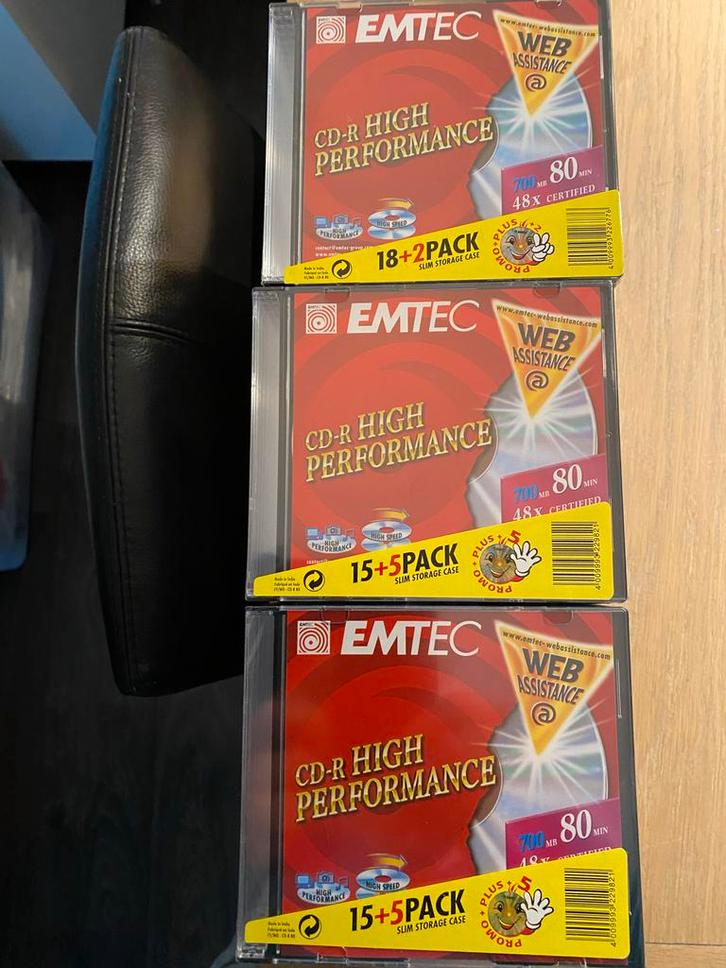 EMTEC CD-R High Performance 700MB 80 min (Nieuw), Computers en Software, Beschrijfbare discs, Nieuw, Cd, Op spindel, Ophalen of Verzenden
