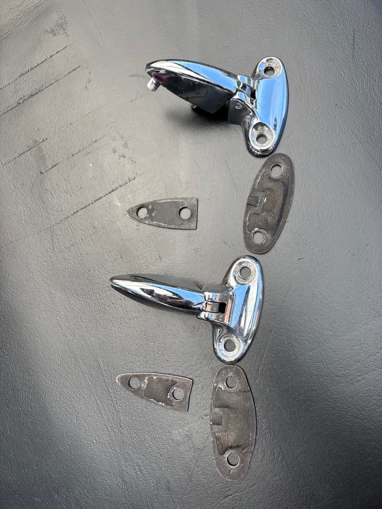 Set van 2 Chrome kofferbak scharnieren voor Mini classic, Auto-onderdelen, Ophalen, Gebruikt, Achterklep, Voor