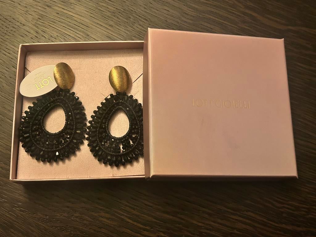 Zwarte oorbellen LOTT Gioielli, Sieraden, Tassen en Uiterlijk, Oorbellen, Overige materialen, Zwart, Nieuw, Ophalen of Verzenden