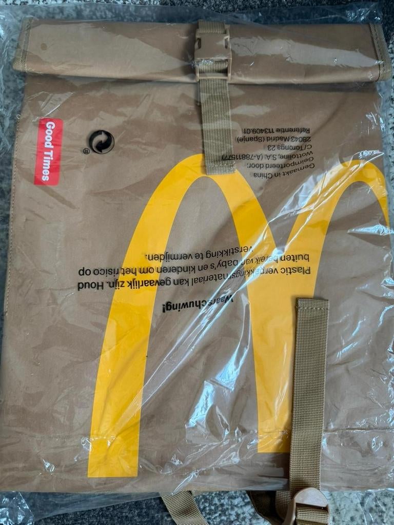 McDonald's Kartonnen Rugzak - Nieuw in verpakking, Sieraden, Tassen en Uiterlijk, Tassen | Rugtassen, Ophalen of Verzenden, Nieuw