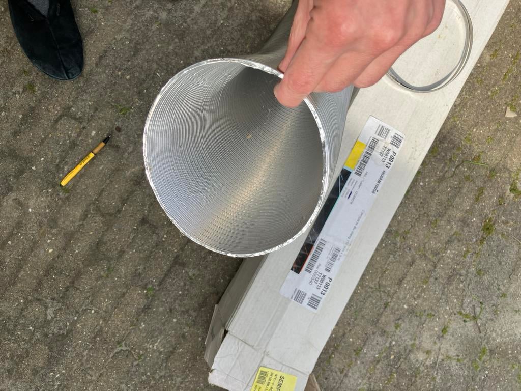 Flexibele afvoer buis 152mm 5 meter, Ophalen, Afvoer, 4 tot 6 meter, 80 mm of meer