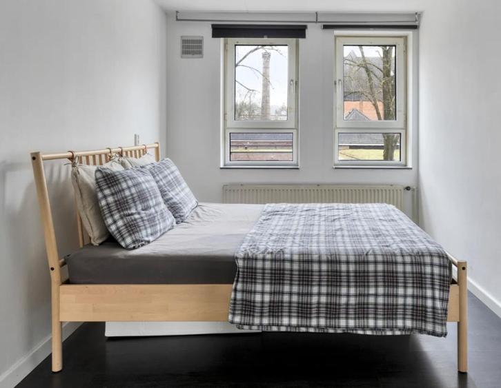 IKEA BJÖRKSNÄS bedframe - 160x200, Huis en Inrichting, Slaapkamer | Bedden, Gebruikt, Tweepersoons, 160 cm, 200 cm, Hout, Ophalen