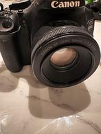 Canon 600D met 50mm f/1.8 en standaardlens, Gebruikt, Spiegelreflex, Canon, Ophalen of Verzenden