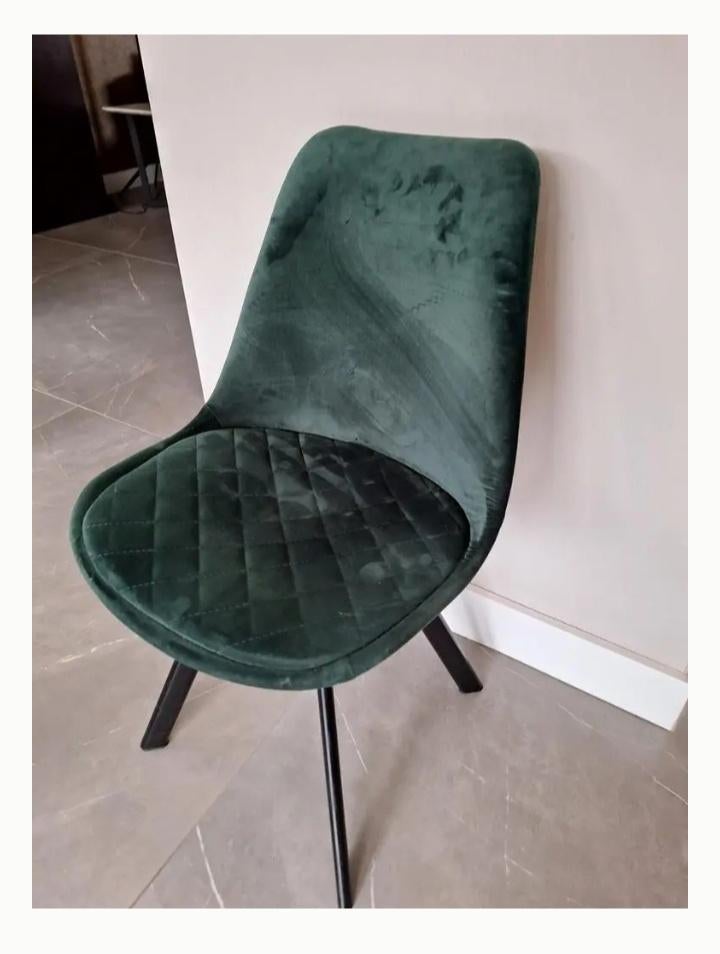 Stijlvolle velvet eetkamerstoelen 6x, Ophalen, Overige kleuren, Zo goed als nieuw, Vijf, Zes of meer stoelen