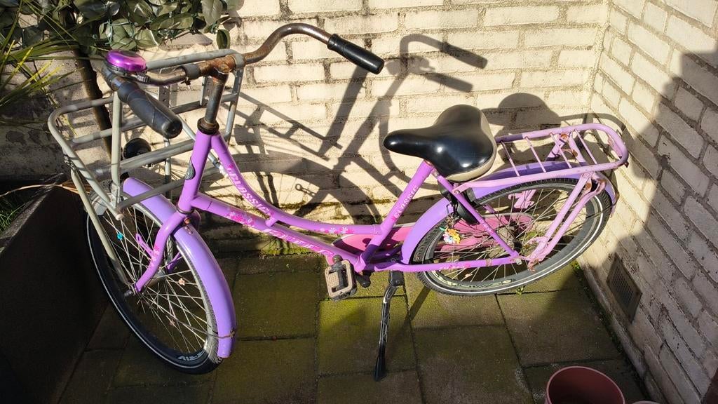 Paarse kinderfiets 24 inch - Perfect voor jonge meiden!, Fietsen en Brommers, Fietsen | Kinderfietsjes, Ophalen, Gebruikt, 20 inch of meer