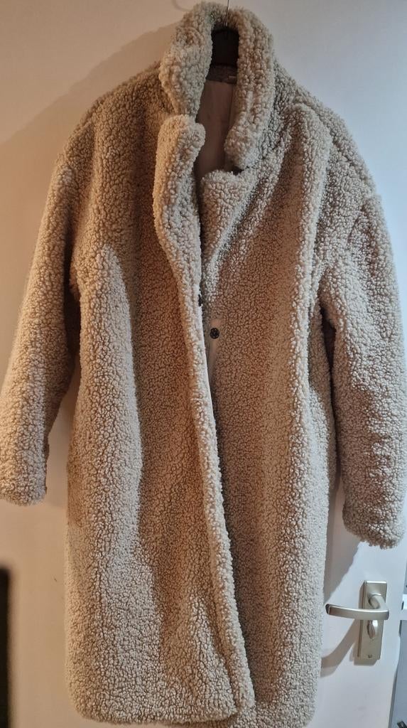 Beige Teddy Coat - Maat L, Kleding | Dames, Jassen | Winter, Beige, Zo goed als nieuw, Unknown, Ophalen