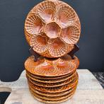 Vintage Barbotine Aardewerk Oesterborden - Per Stuk, Ophalen of Verzenden