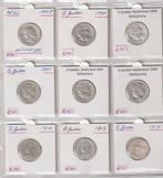 zilver 1/2 Guldens 9 stuks, Ophalen of Verzenden, Koningin Juliana, 1 gulden, Zilver