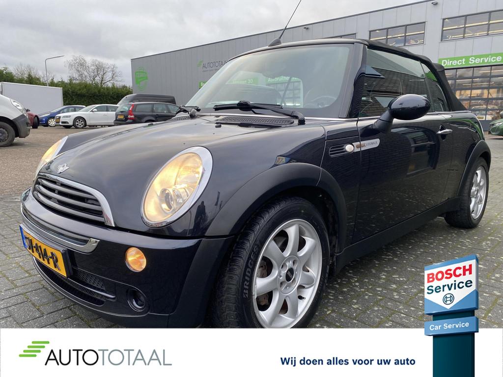 Mini Mini Cabrio 1.6 One Sidewalk LEDER | STOELVERW. | 130dk, Auto's, Gebruikt, 4 cilinders, Cabriolet, 4 stoelen