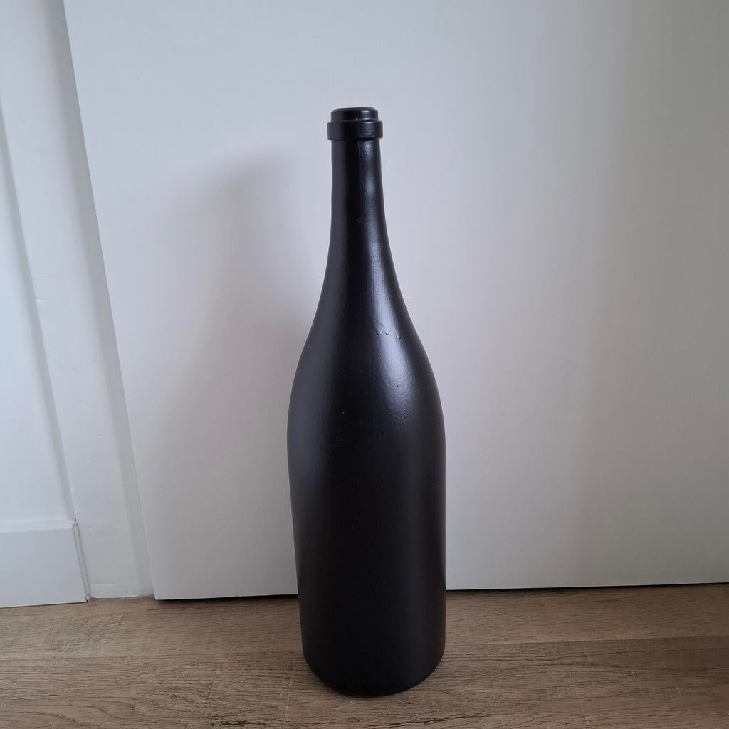 Fles glas, Huis en Inrichting, Woonaccessoires | Vazen, Ophalen, Overige kleuren, Glas, Minder dan 50 cm